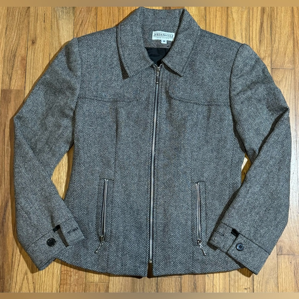 Vintage Jordan & Cole Gray Wool Jacket 75% Wool Short Women’s Size Medium